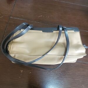 Sergio Tacchini Tan and Black Shoulder Bag